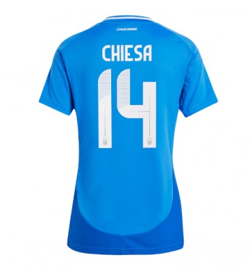 Italia Federico Chiesa #14 Primera Equipación Mujer Eurocopa 2024 Manga Corta